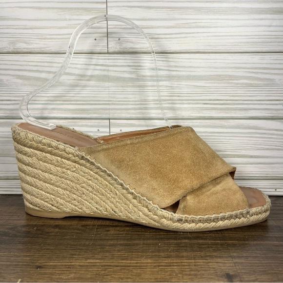 Vince Gaelan Square Toe Wedge Women’s Beige Shoes - Women’s Size‎ 9 (M) - Picture 2 of 11